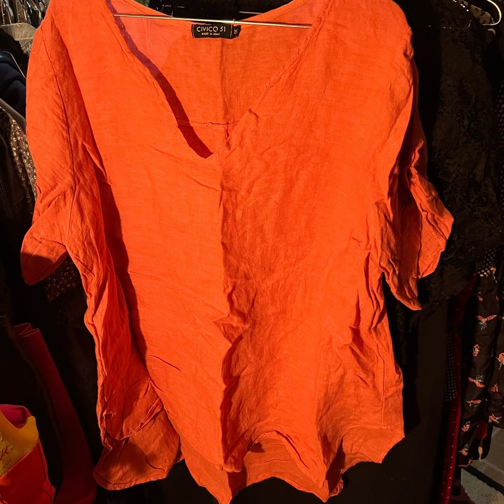 Women's peach pink Top civico Italy XL